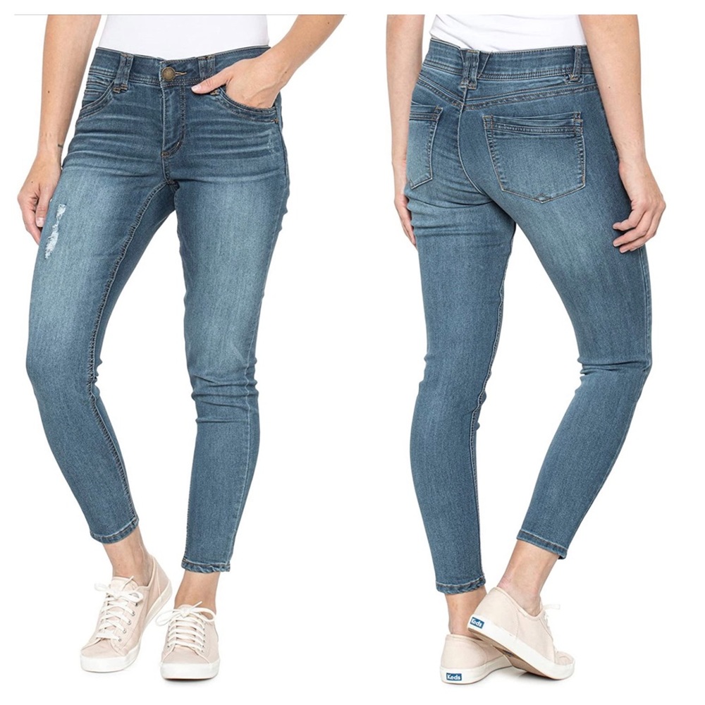 Democracy Ab lightly distressed ankle jeans